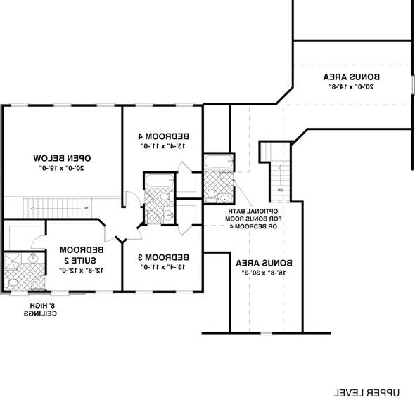 Upper Level Floorplan image of Pohlman Place House Plan